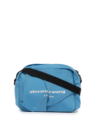 Shop Alexander Wang Wangsport Deconstructed Camera Bag In Blue