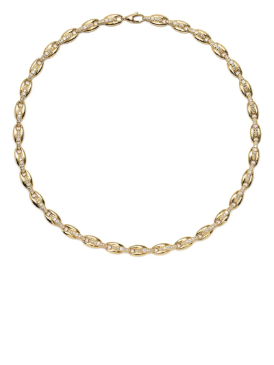 Shop Melissa Kaye 18kt Yellow Gold Ada Diamond Necklace