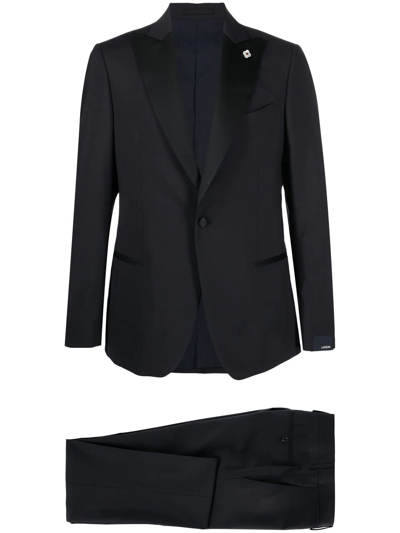 Lardini Single-breasted Two-piece Suit In Blue