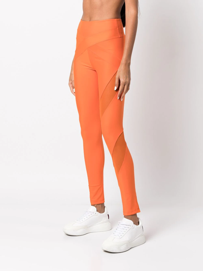 MONSE SHEER-PANEL LEGGINGS 