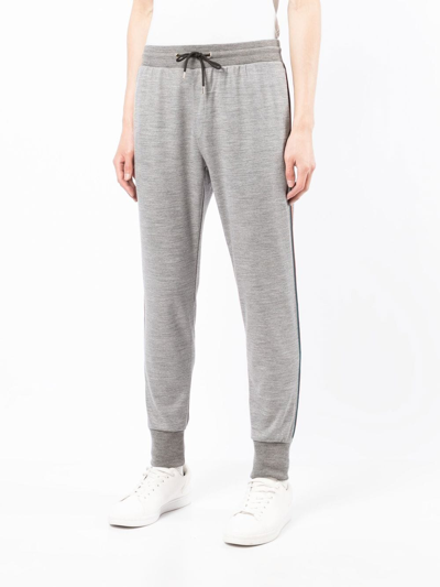 Shop Paul Smith Wool Track Pants In Grey