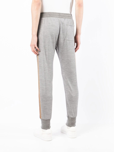 Shop Paul Smith Wool Track Pants In Grey