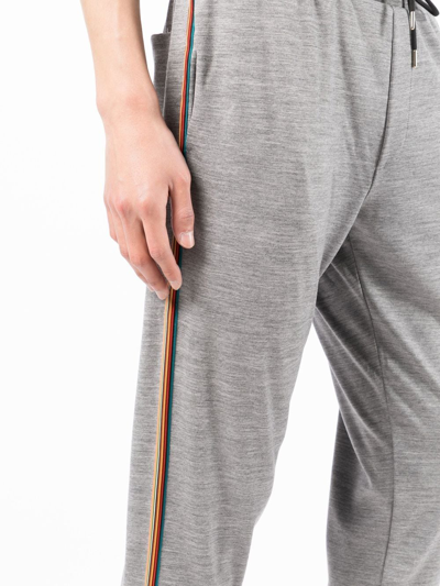 Shop Paul Smith Wool Track Pants In Grey