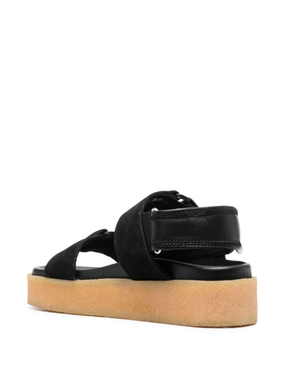 Shop Clarks Originals Tassel Detail 50mm Platform Sandals In Black