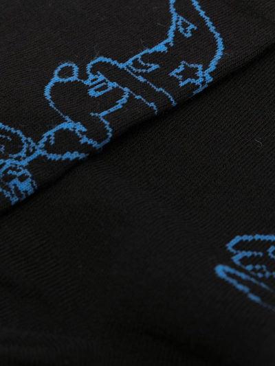 Shop Stella Mccartney X Disney Fantasia Intarsia Socks In Black