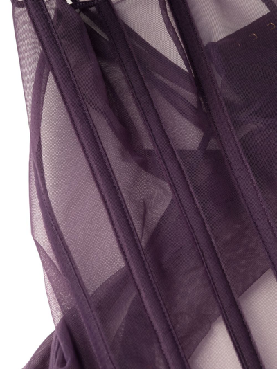 Shop Maison Close L'amoureuse Combination Corset In Purple