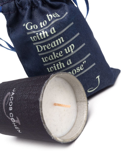 Jacob Cohen Logo Embossed Candle In Blue