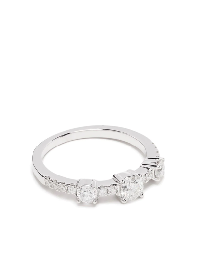 Shop Anita Ko 18kt White Gold Collins Diamond Ring In Silver
