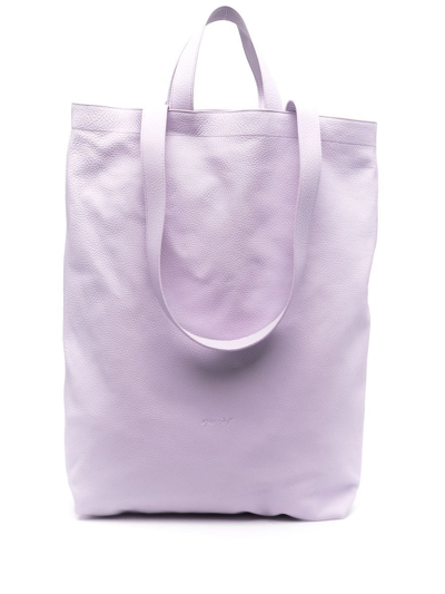 Shop Marsèll Sporta Leather Tote Bag In Purple