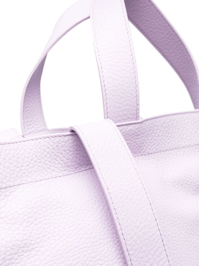 Shop Marsèll Sporta Leather Tote Bag In Purple
