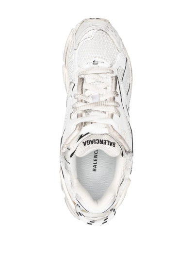 Shop Balenciaga Runner Lace-up Sneakers In White