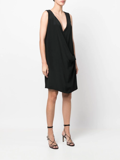 Shop Brioni Shift Sleeveless Dress In Black