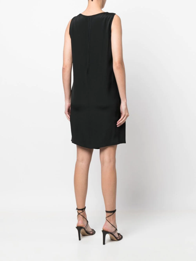 Shop Brioni Shift Sleeveless Dress In Black
