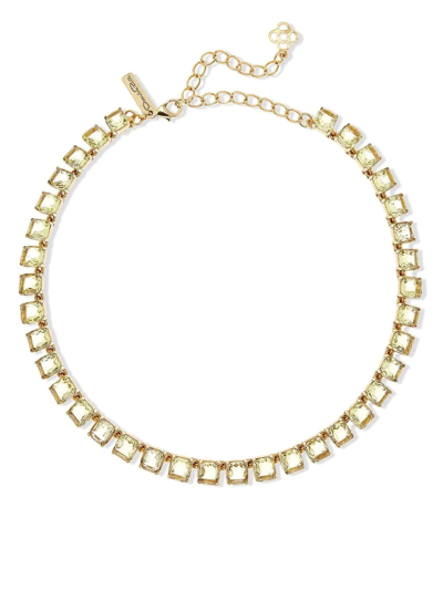 Oscar De La Renta Crystal Baguette Necklace In Jonquil | ModeSens