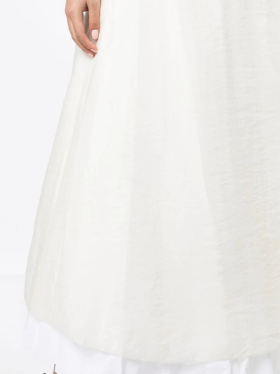 Shop Khaite Luca A-line Midi Skirt In White