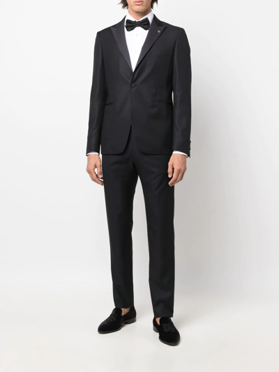 Shop Tagliatore Single-breasted Two-piece Suit In Blue