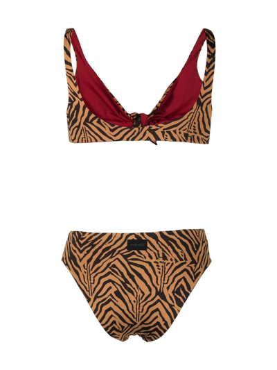 Fisico Cristina Ferrari Tiger-print Bikini In Neutrals