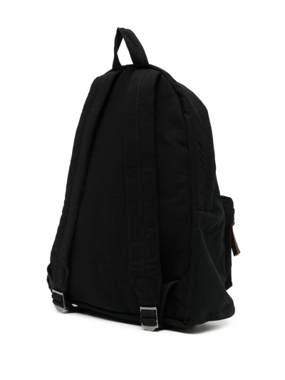 Shop Polo Ralph Lauren Logo-embroidered Canvas Backpack In Black