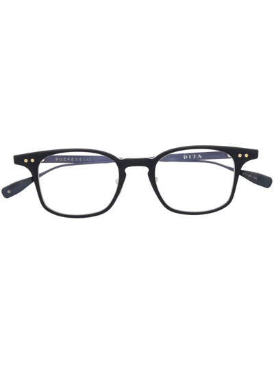 Shop Dita Eyewear Rectangular-frame Design Glasses In Blue