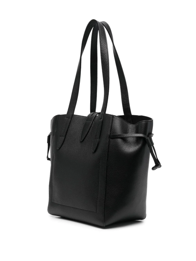 Shop Furla Net Leather Tote Bag In Black