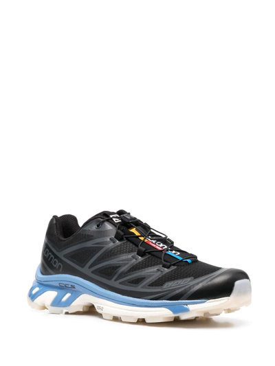Salomon Black Xt-6 Clear Low-top Running Sneakers In Black