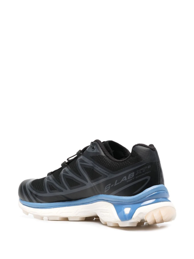 Salomon Black Xt-6 Clear Low-top Running Sneakers In Black