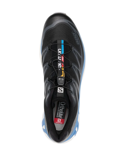 Salomon Black Xt-6 Clear Low-top Running Sneakers In Black