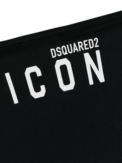 Shop Dsquared2 Icon Logo-print Bikini Bottoms In Black