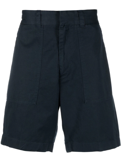 Shop Vince Four-pocket Tonal-stitching Bermuda Shorts In Blue