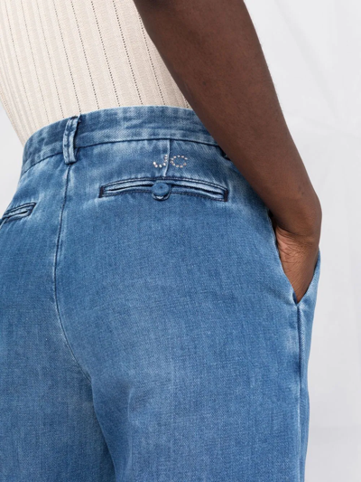 Jacob Cohen Diane Cropped Trousers In Blue