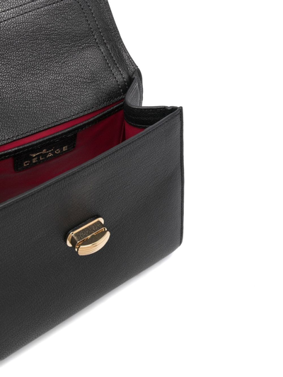 Delage Freda Leather Tote Bag In Black