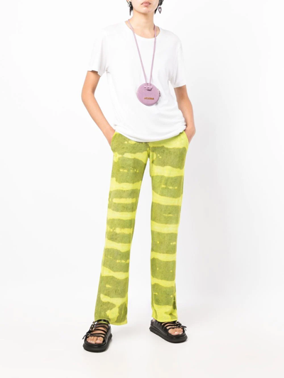 Shop Stain Shade Tie-dye Print Track Pants In Green