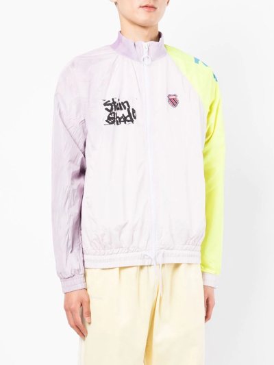 Stain Shade K-swiss Tie-dye Zip-up Jacket In Purple