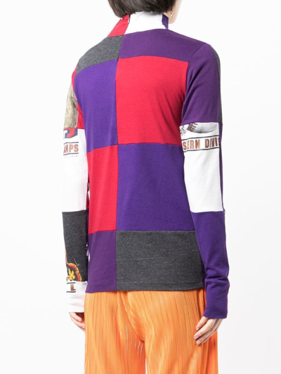 Shop Colville Patchwork Upcycle Polo Top In Multicolour