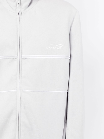 Shop Martine Rose Logo Print Track Jacket In Grey