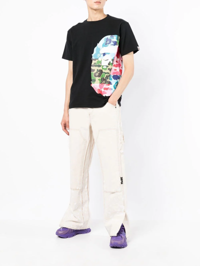 Shop A Bathing Ape Graphic-print Cotton T-shirt In Black