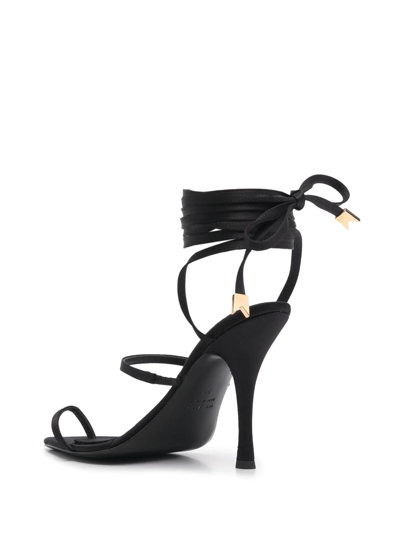 Shop Ilio Smeraldo Toe-strap 115mm Sandals In Black