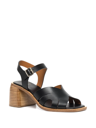 Chloé Lucille Block Heel Sandals In Black | ModeSens