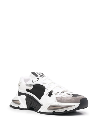 Shop Dolce & Gabbana Airmaster Panelled Low-top Sneakers In White