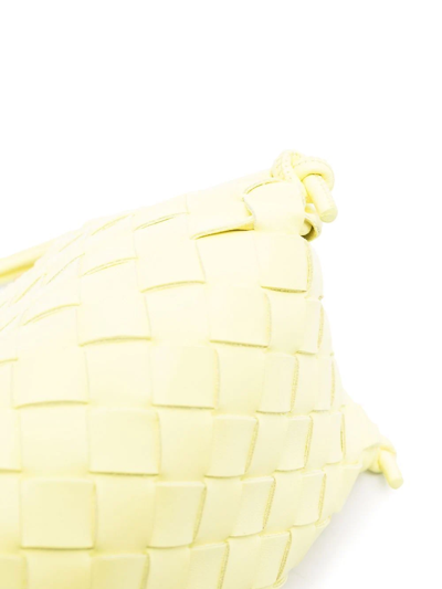 Shop Bottega Veneta Intrecciato-weave Shoulder Bag In Yellow