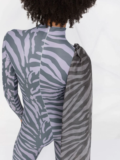 Atu Body Couture Liquorice Bow-detail Jumpsuit In Grey