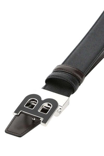 Shop Bally Black Leather Belt  Black  Uomo 110