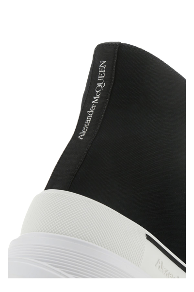 Alexander Mcqueen Alexander Mc Queen Black Canvas Tread Slick Boots