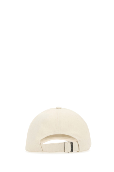 Shop Saint Laurent Melange Ivory Cotton Blend Baseball Cap White  Donna 57