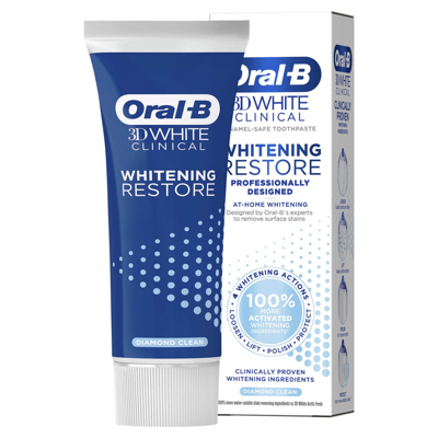 Shop Oral B Oral-b 3dwhite Clinical Whitening Restore Diamond Clean Toothpaste 70ml