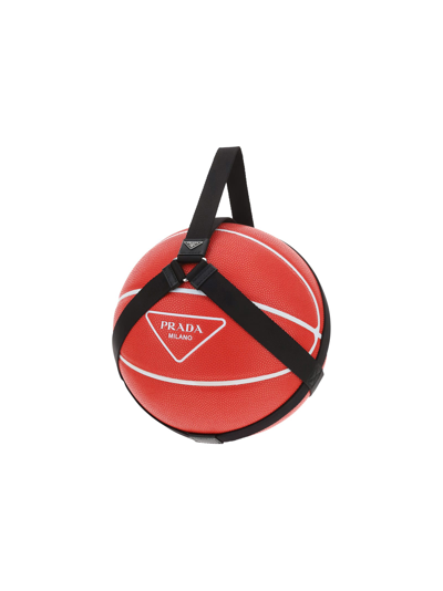 Shop Prada Basketball Ball In Rosso