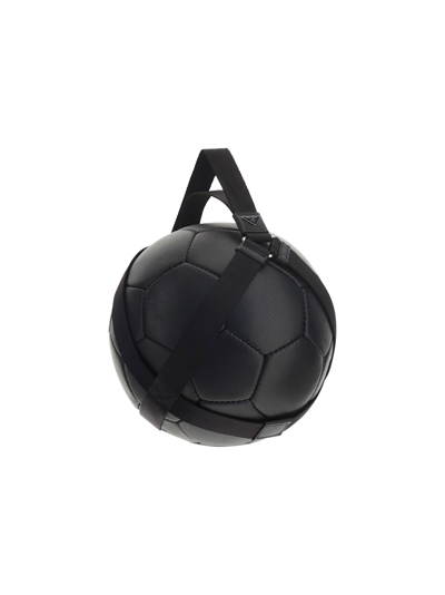 Shop Prada Soccer Ball In Nero