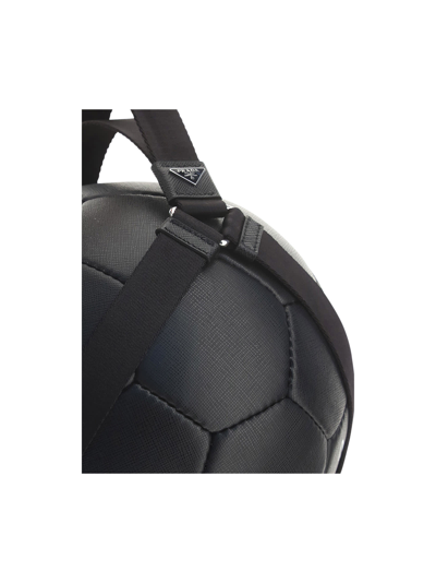 Shop Prada Soccer Ball In Nero