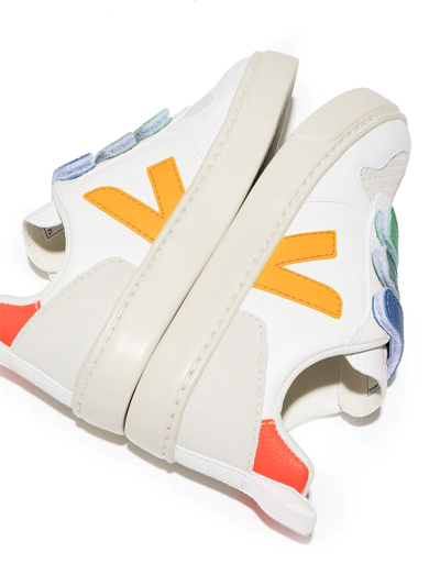 Veja V-10 Touch-strap Sneakers In White