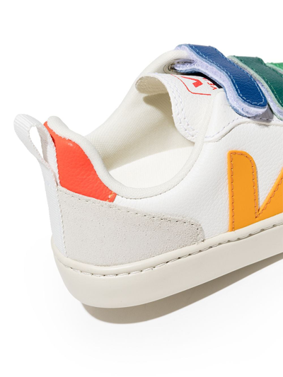 Shop Veja V-10 Touch-strap Sneakers In White